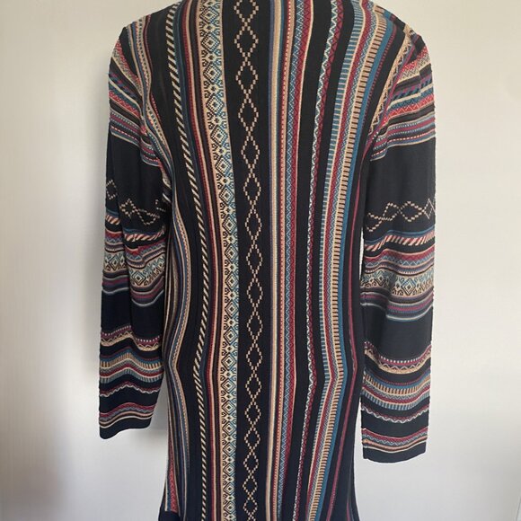 EUC ORVIS Multi-Colored Long Cardigan Sweater sz M - Picture 4 of 6